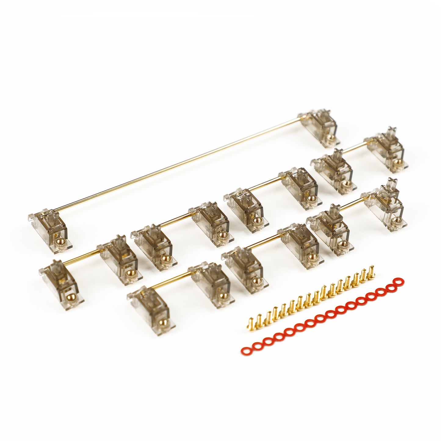 YMDK V3 Smokey PCB Mount Gold Screw in Stabilizers( No Dropping Wire for PCB)