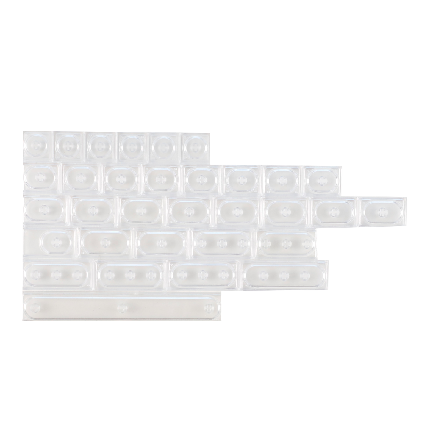 YMDK Blocks Keycap 32 Keys Modifiers Novelty Keys Keycaps Set Transparent Frosted Key Cap PC for MX Switches Mechanical Keyboard