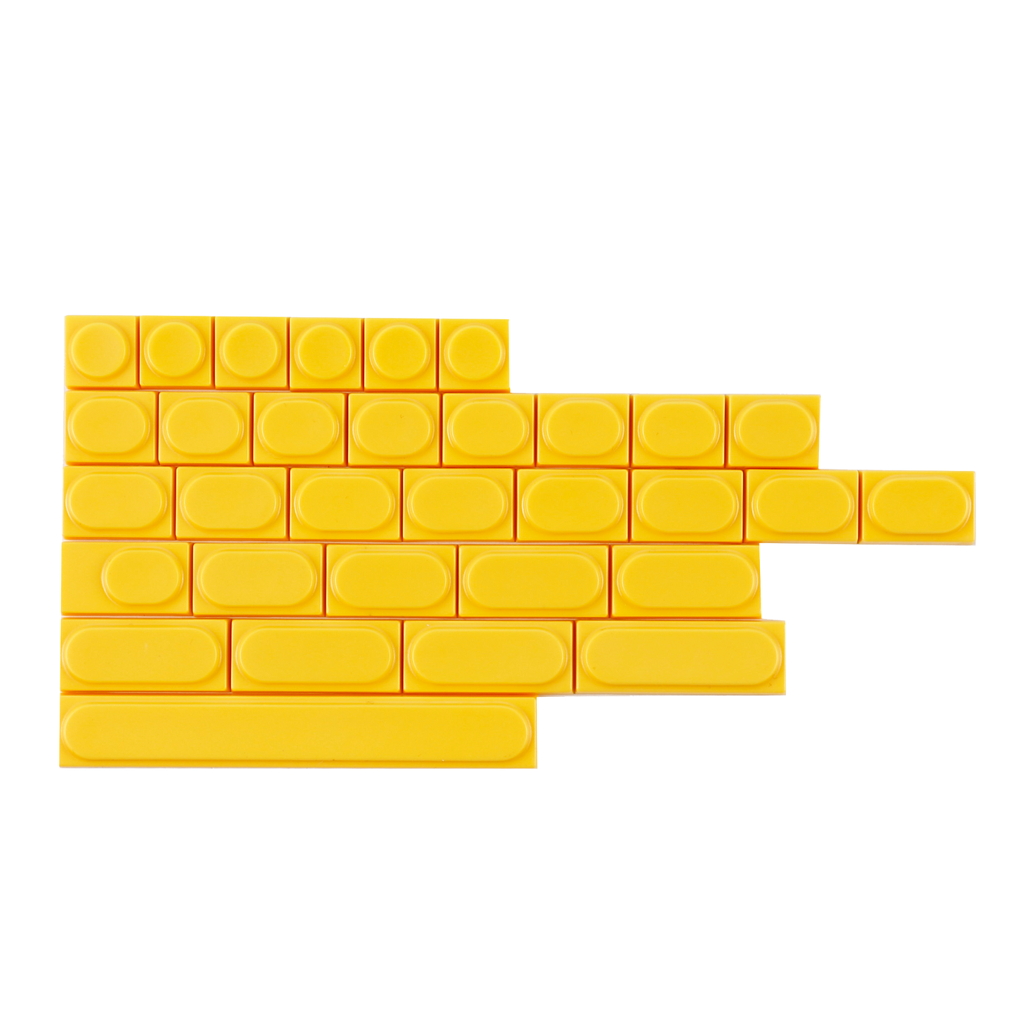 YMDK Blocks Keycap 32 Keys Modifiers Novelty Keys Keycaps Set Transparent Frosted Key Cap PC for MX Switches Mechanical Keyboard