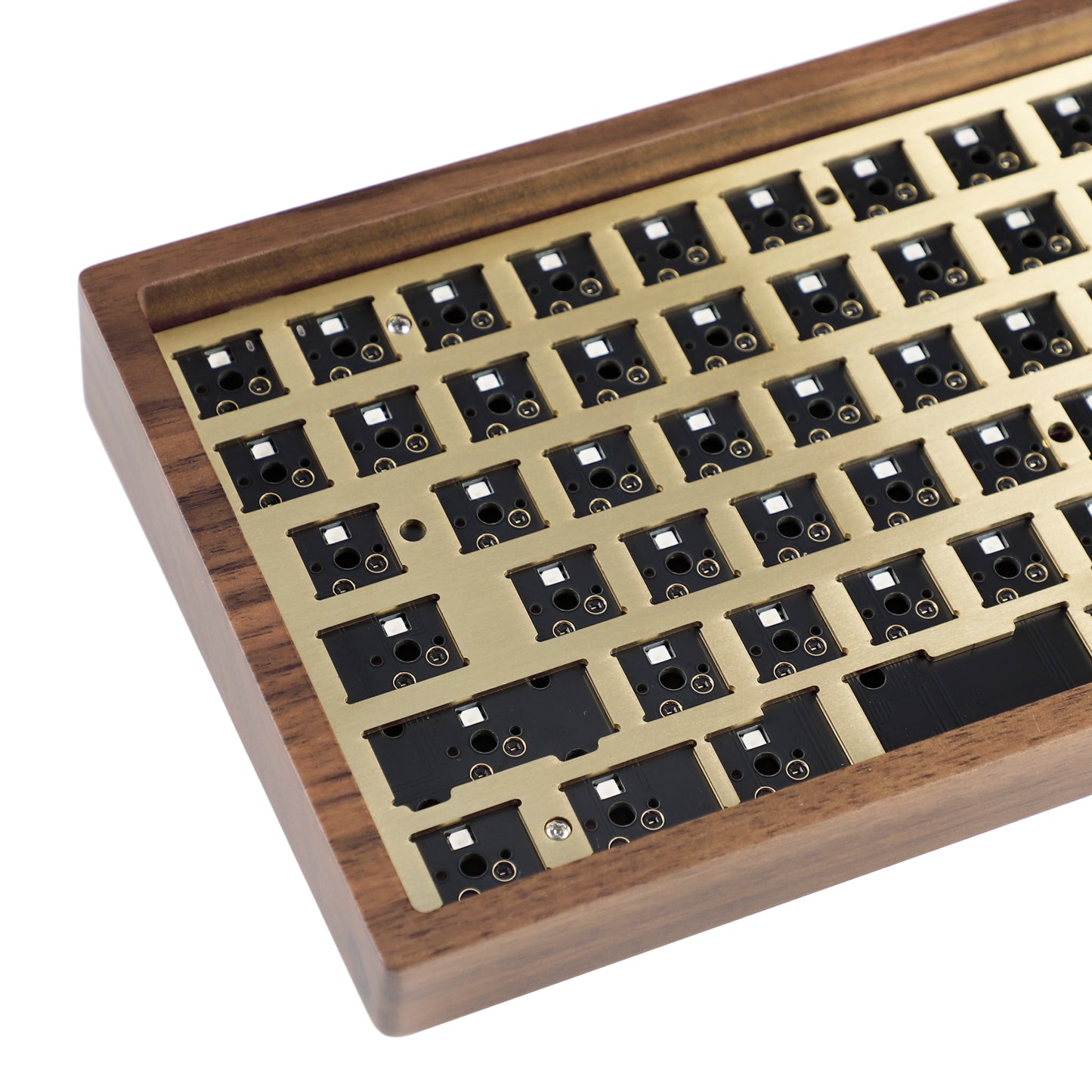 YMD75% YMD84 Walnut Wood RGB Mechanical Keyboard Kit(ANSI or ISO Layout North Facing VIA VIAL Fully Programmable)