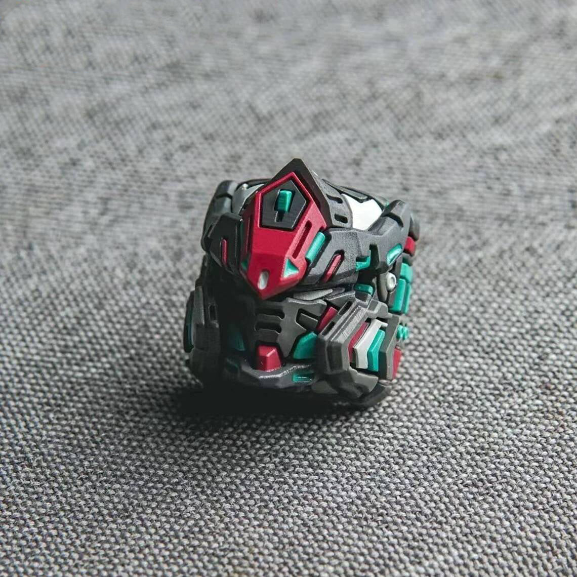 YMDK Mech Warrior Unicorn Personalized Keycaps Customized Novel for Mechanical Keyboard