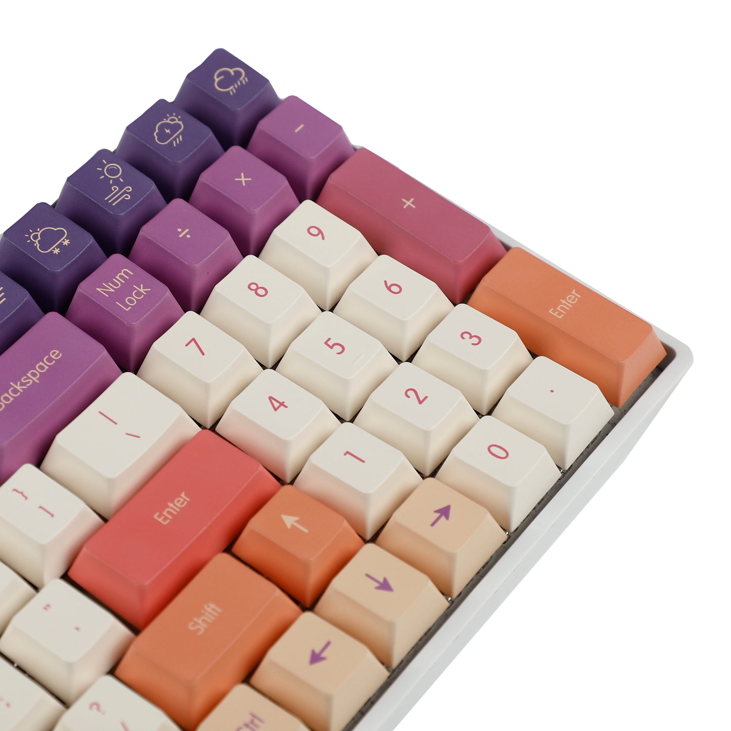 YMDK Smoke Cloud 143 Keycaps(Dye Sub Cherry Profile PBT 1.5mm/ANSI 104 TKL GK61 96 75 GMMK NCR80 Using)