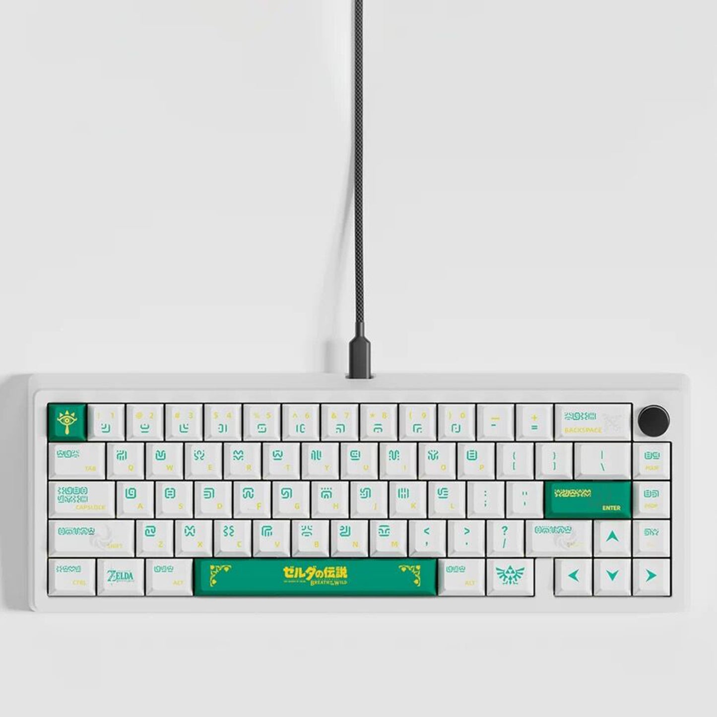 YMDK Legend Theme 125 Keys Blue and Green PBT Dye Sublimation Cherry Profile for Mechanical keyboard