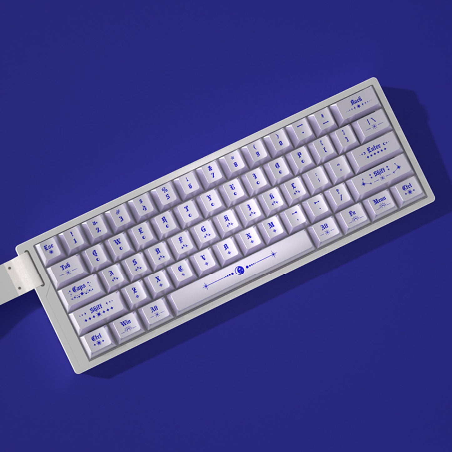 YMDK Magic Pearlescent Keycaps 121 Keys Top Print Cherry Profile Dye Sub Keycap PBT for MX Mechanical Keyboard 60 68 75 100 104 Layout