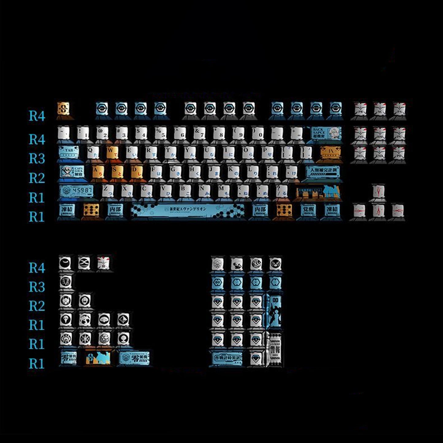 YMDK 126 Key Retro Pearlescent Metallic PBT Keycaps – Cherry Profile Dye Sublimation | Vibrant Color, Wear-Resistant for MX 60%/65%/75%/80%/100% Gaming Mechanical Keyboards