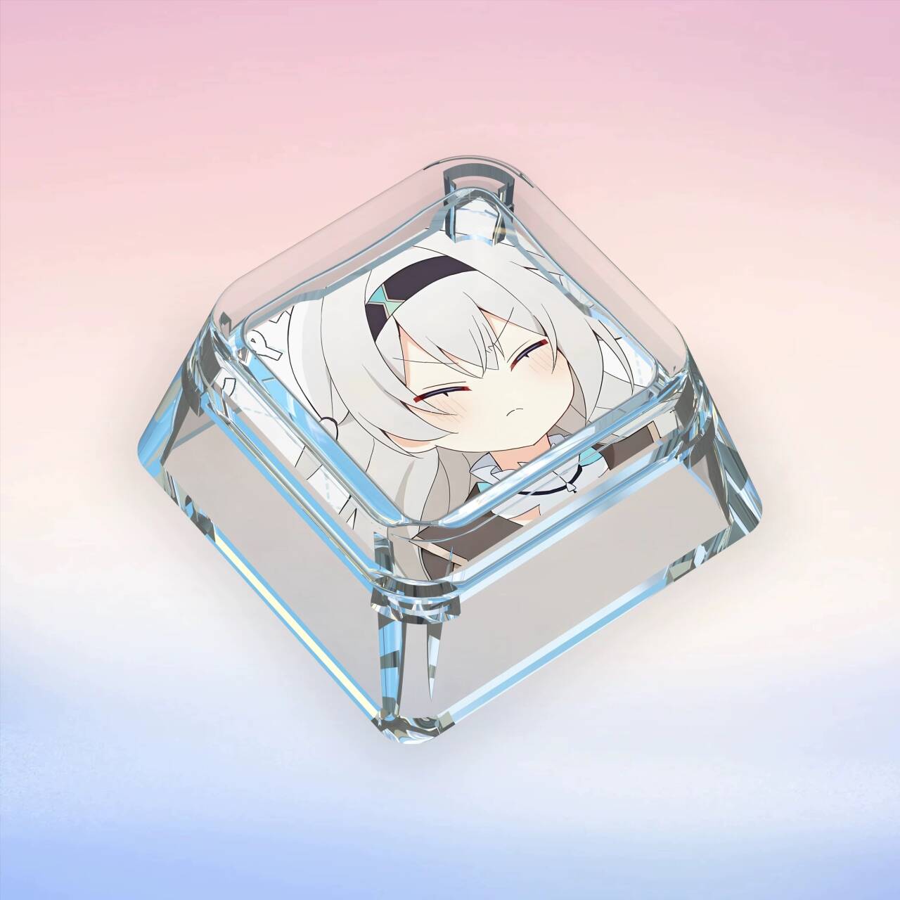 YMDK Firefly Theme Keycaps Cute Anime Two-dimensional Personality Keycap Single Light-transmitting PC Clip-on Key Caps for MX Mechanical Keyboard
