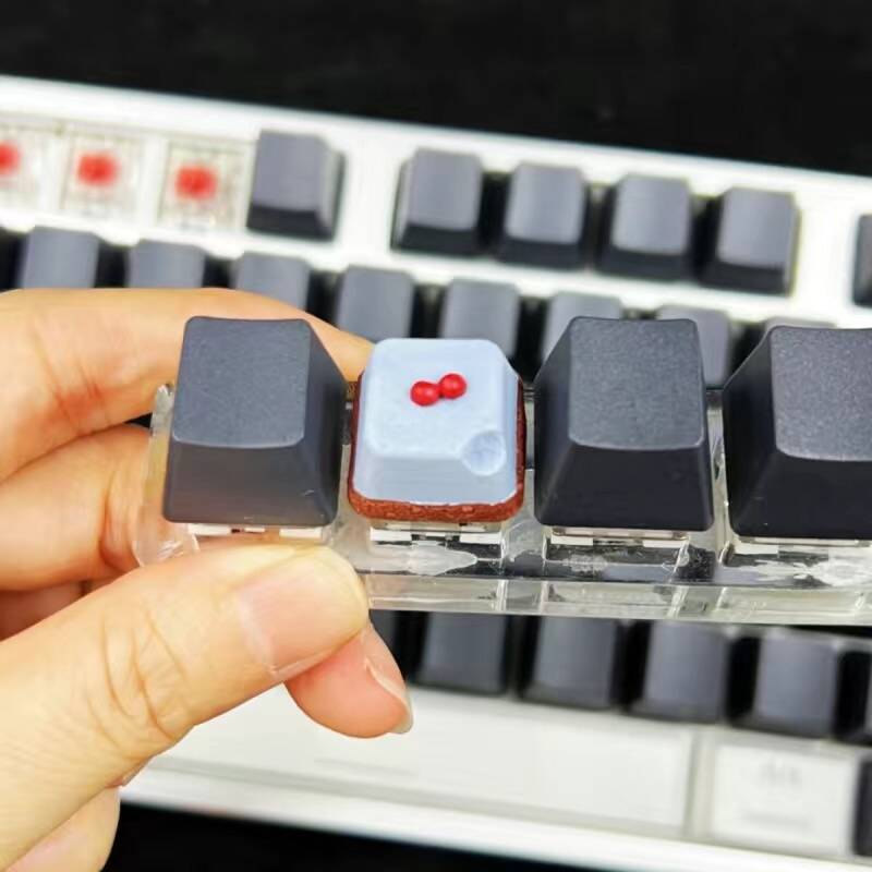 YMDK Hamburger Bread Gourmet Personalized Keycaps Creative Cute Resin Key Caps for Mechanical Keyboard