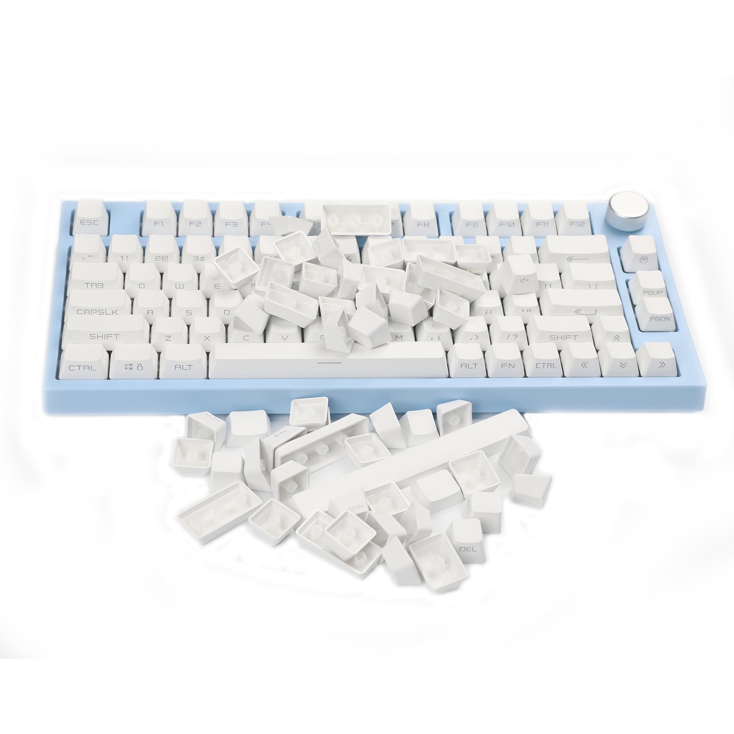 YMDK White Black SideLit 134 Keycaps(Double Shot OEM Profile/108 TKL 61 65% NJ80 NCR80 84 96 Using)
