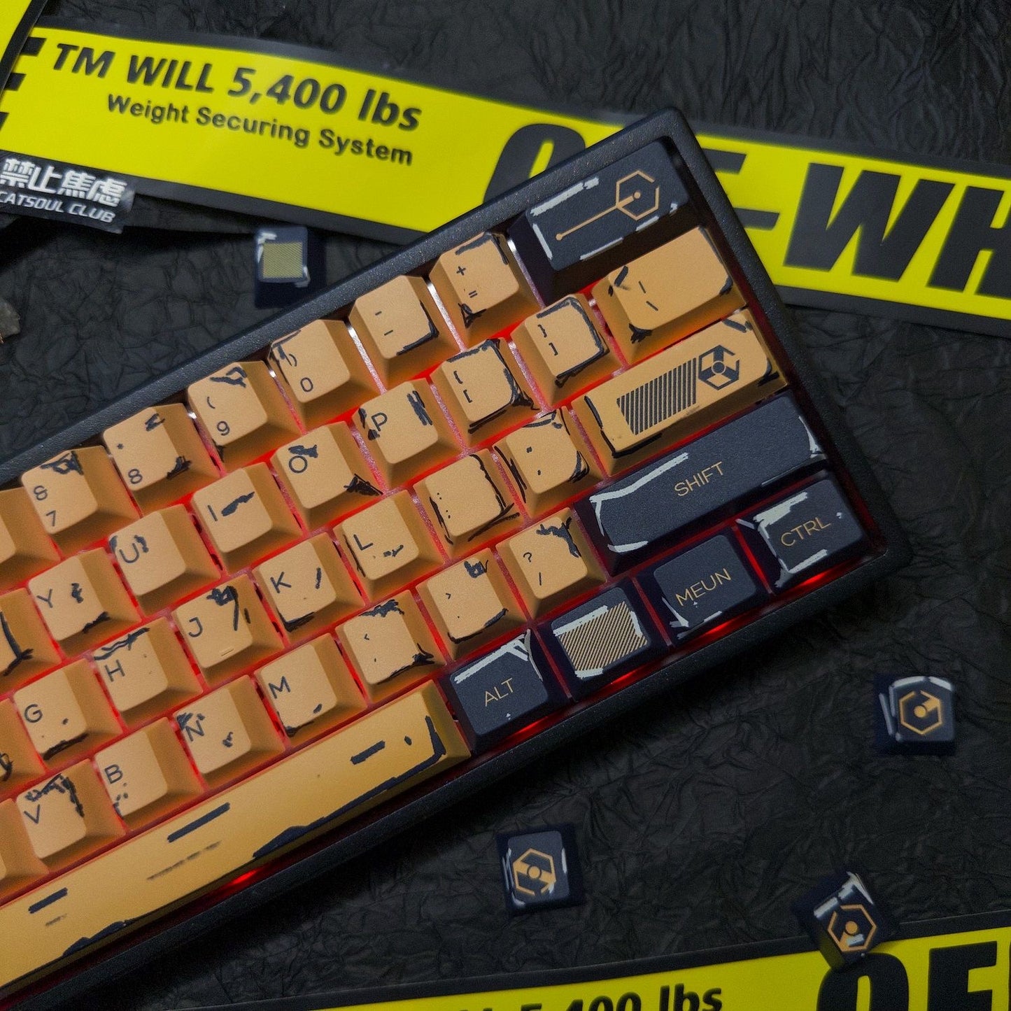 YMDK Old DreamWorks Theme 126 keys Keycaps Retro Style Cherry Profile PBT Dye Sub for Mechanical Keyboard 65/75/87/98/100/104