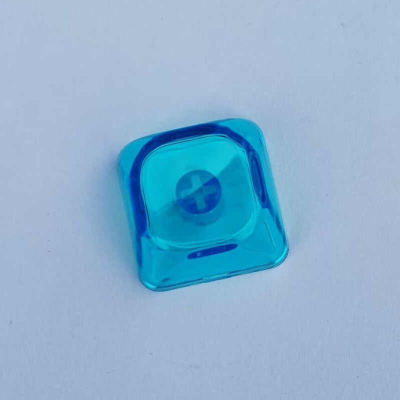 YMDK Gradient Series 1u MOA Profile Keycaps 1 pcs Blank Clear Shine-Through PC for MX Mechanical Keyboard - Red/Pink/Blue/Purple