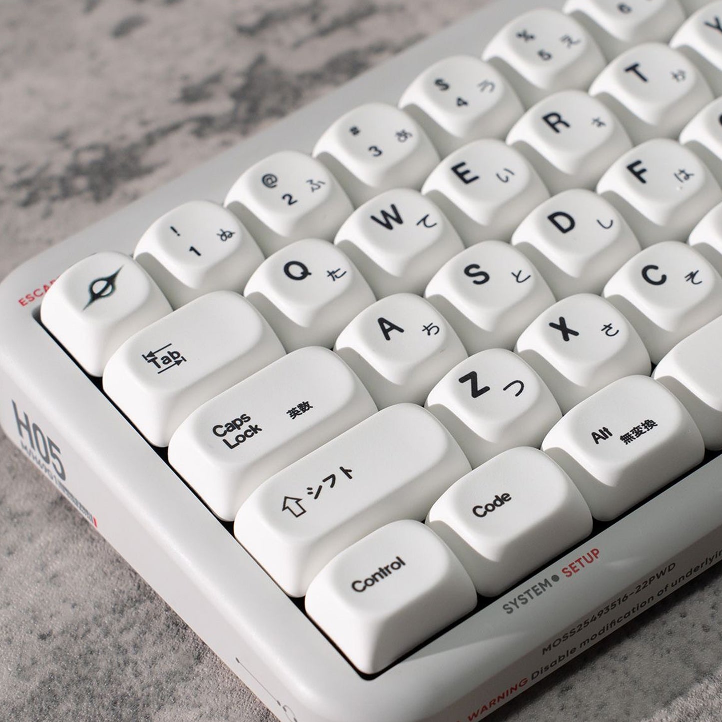 YMDK Minimalist White Keycap 129 keys MOA Profile PBT Dye Sub for MX Mechanical Keyboard 61 68 75 87 98 100 108