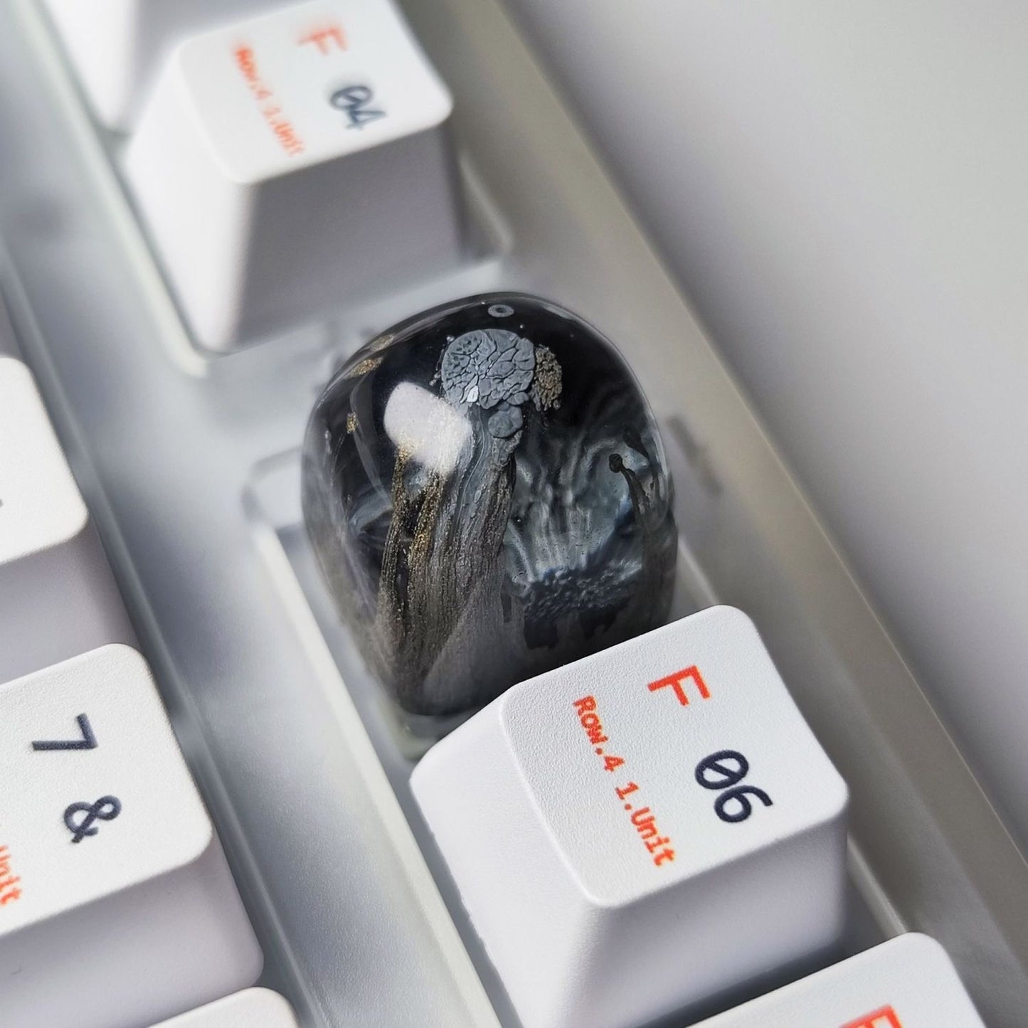 YMDK Undersea World Theme Personalized Keycaps Resin Key Cap Single High Value for Mechanical Keyboard