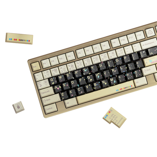 YMDK Industrial Injection Molded 141 Keys PBT Keycap Dye Sub Cherry Profile Colorful Design Custom Keycaps for MX Mechanical Keyboards