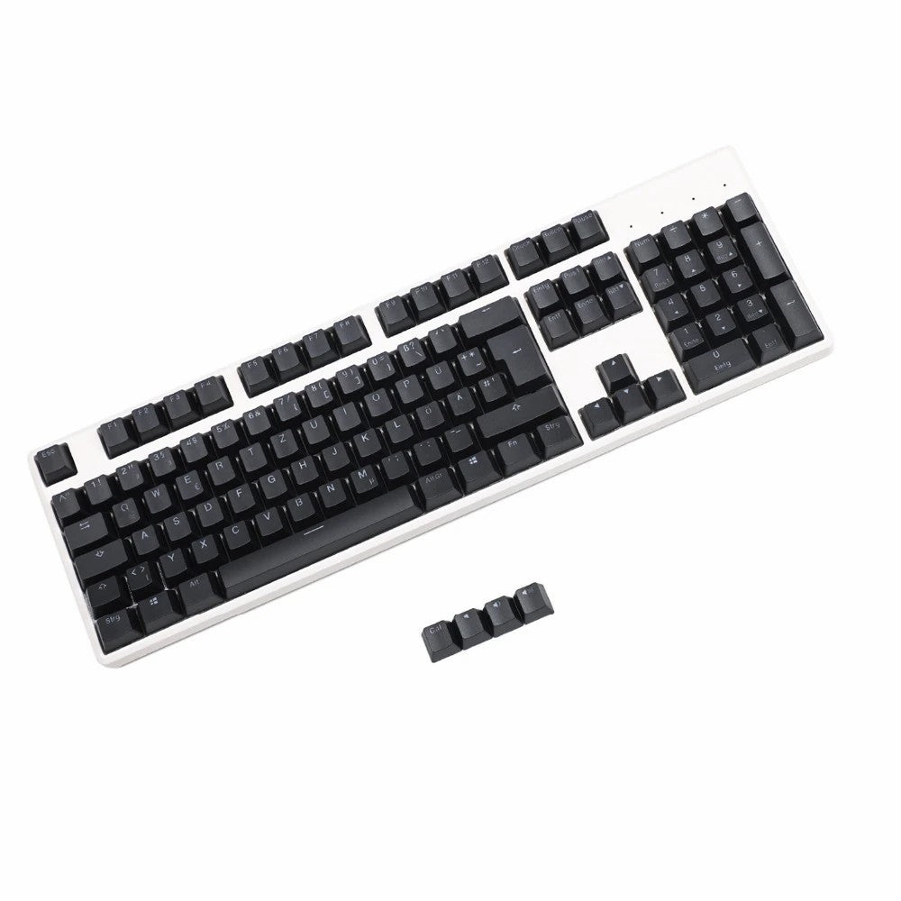 YMDK 123 German ISO Double Shot PBT Shine Through OEM Profile Keycap set For MX Switches 68 84 96 61 87 104 Mechanical Keyboard