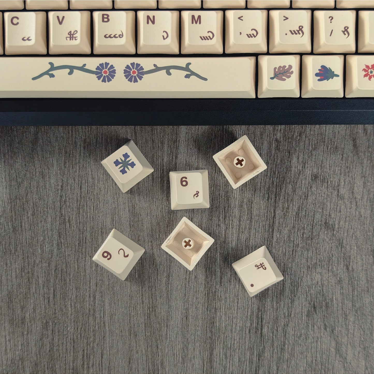 Manuscript Theme Keycaps 135 Keys PBT Dye Sublimation Top Print Cherry Profile Keycap For Mechanical keyboard