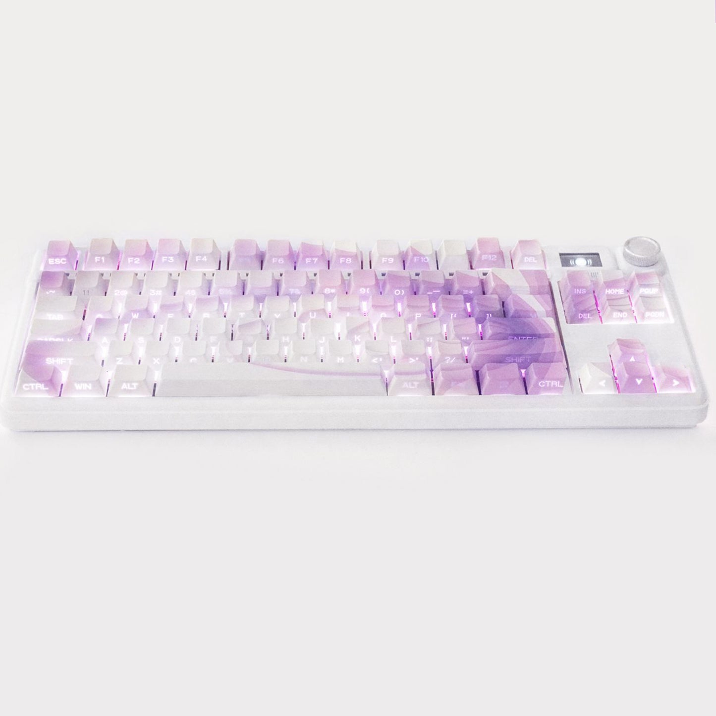 YMDK Earth Magnetic Field Series Keycaps 128 keycap Cherry Profile Sidelit Shine Through Dye Sub Thick PBT Keycaps for MX Mechanical keyboard