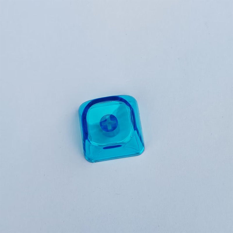 YMDK Gradient Series 1u MOA Profile Keycaps 1 pcs Blank Clear Shine-Through PC for MX Mechanical Keyboard - Red/Pink/Blue/Purple