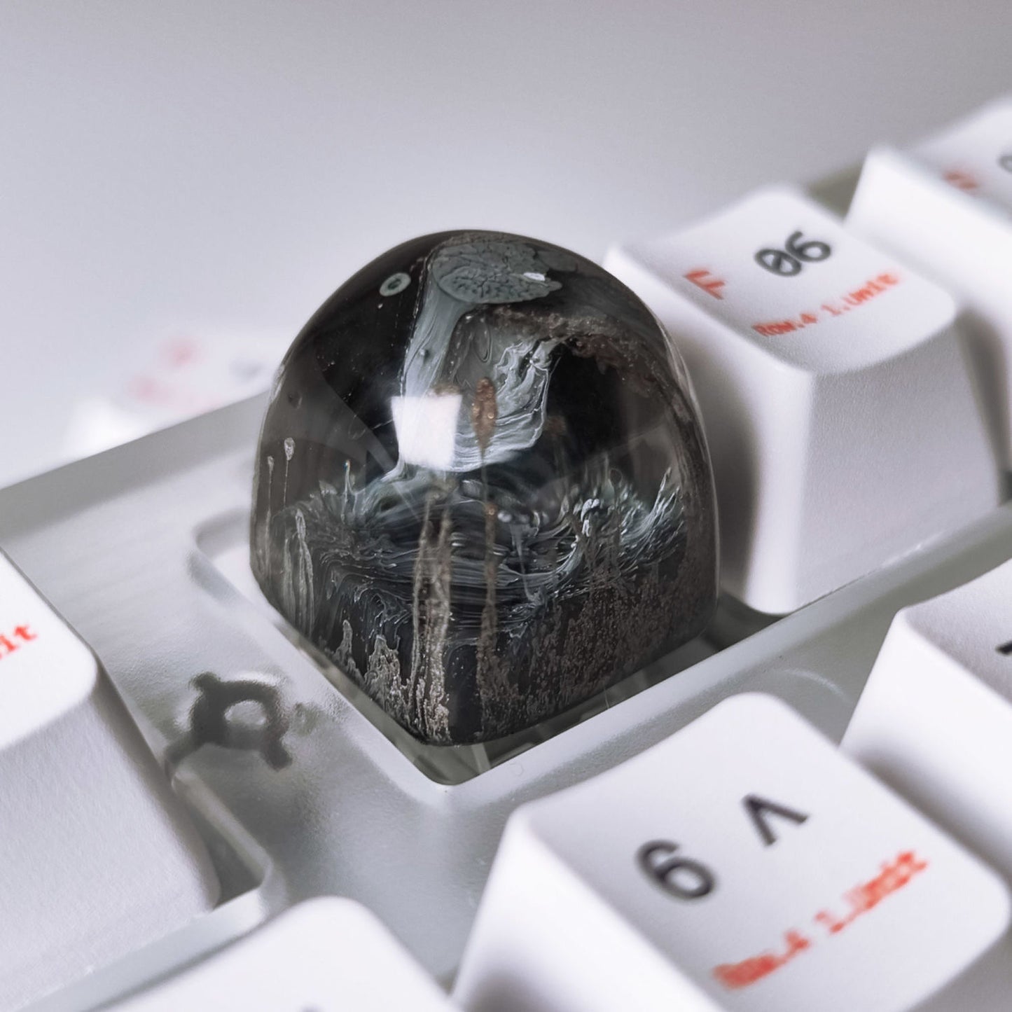 YMDK Undersea World Theme Personalized Keycaps Resin Key Cap Single High Value for Mechanical Keyboard