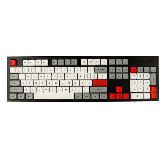 YMDK Granite Gray White Red Theme 134 Keycaps(ZDA Profile XDA v2 Dye Sub PBT For 104 TKL 60% 96 84 68 64 )