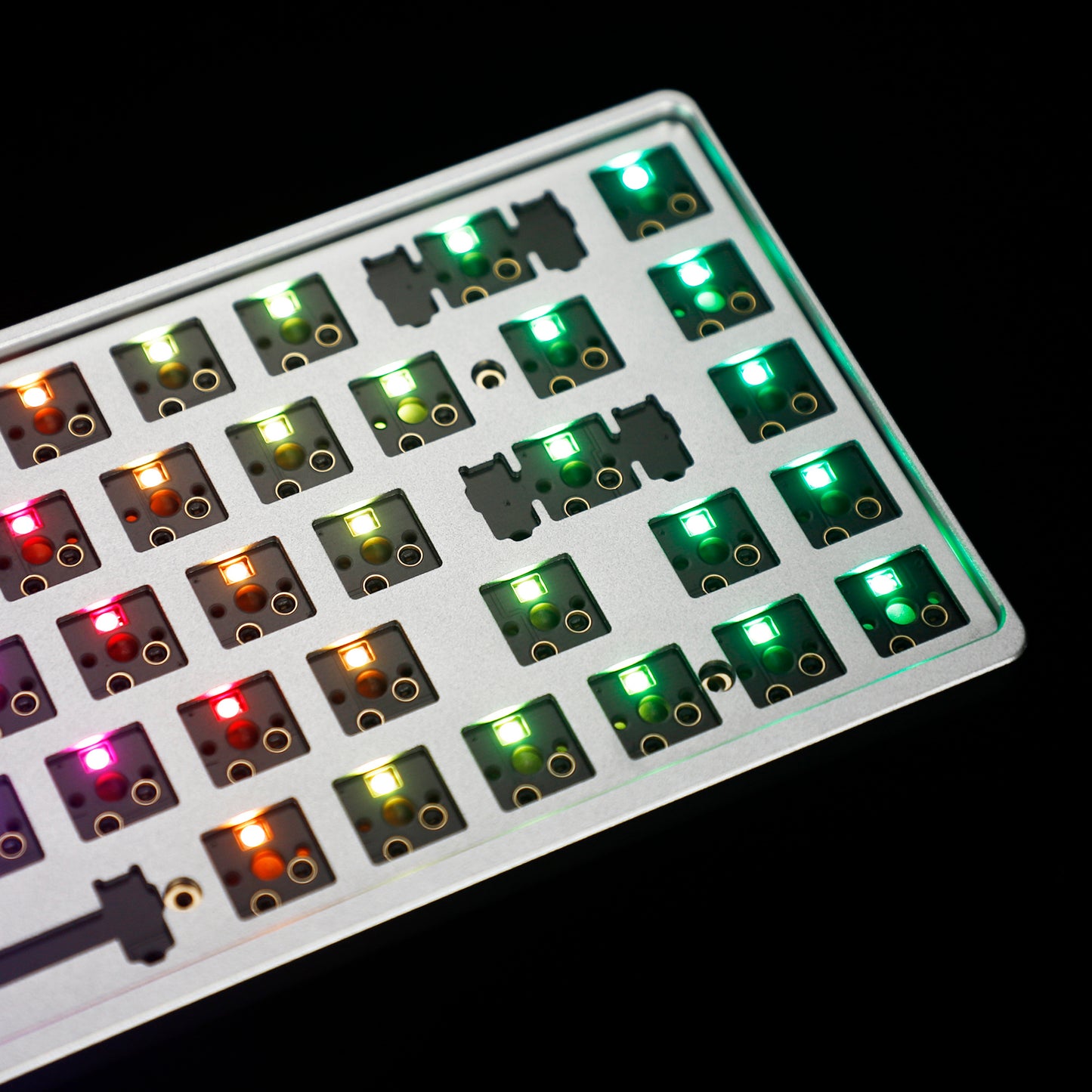 YMD68 YMD-65% ZJ68 RGB Aluminum Kit(Hotswap North Facing/VIA VIAL Fully Programmable)