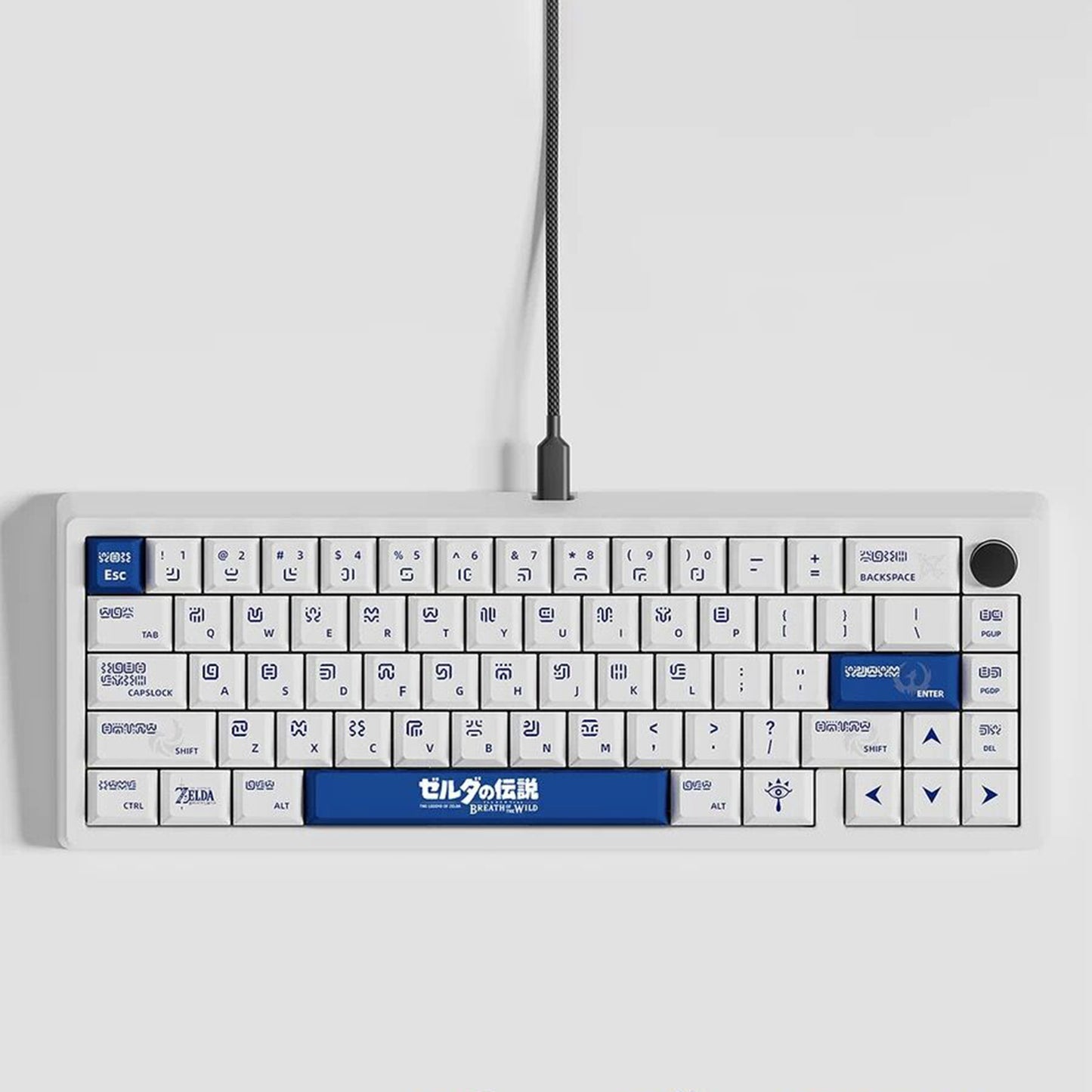 YMDK Legend Theme 125 Keys Blue and Green PBT Dye Sublimation Cherry Profile for Mechanical keyboard