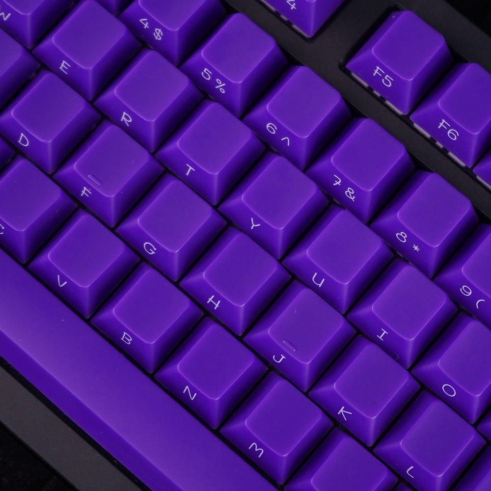 YMDK Pure Purple Sidelit Keycaps Full Set 125 Keys Cherry Profile Dye Sub Custom Keycap for MX Mechanical Keyboard