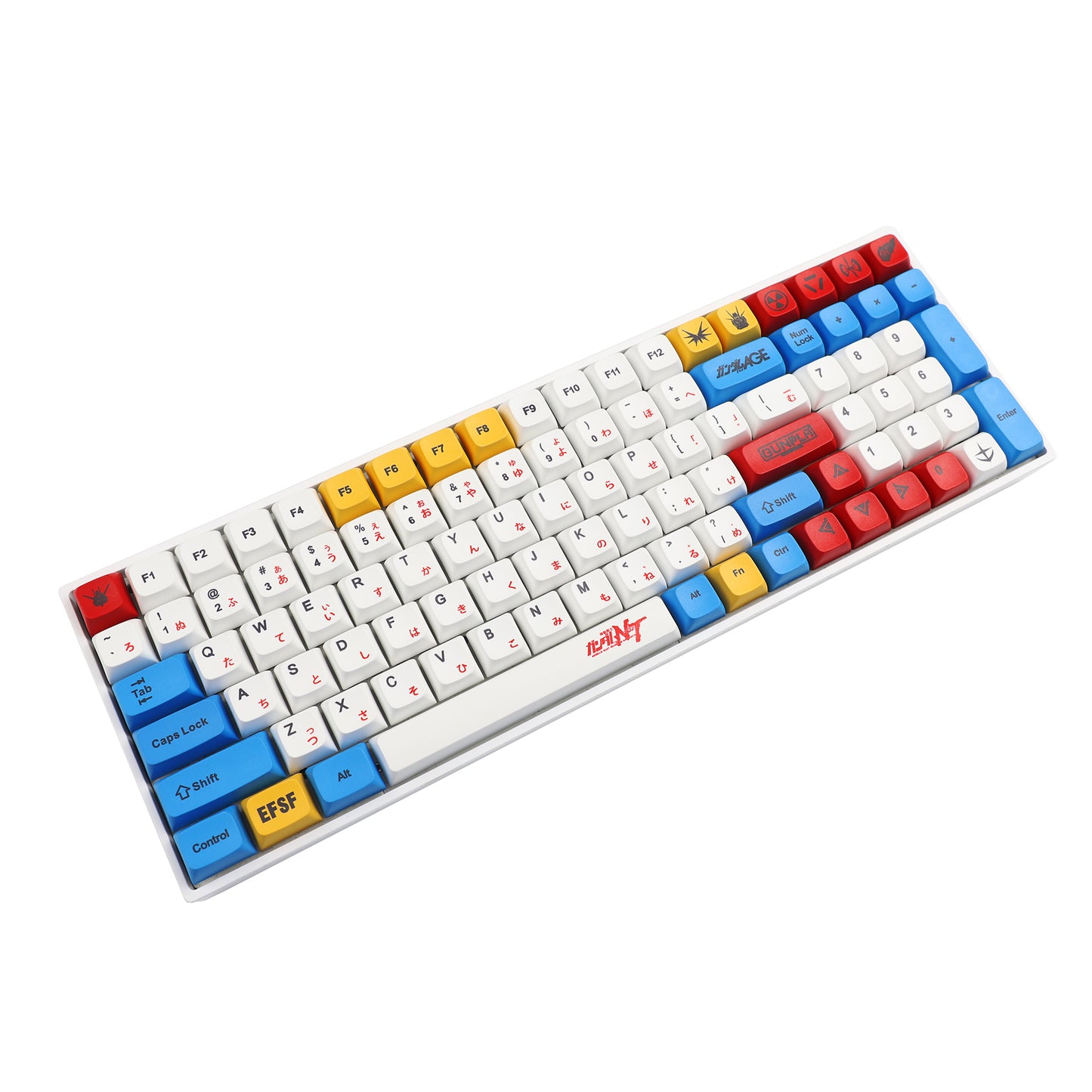 YMDK Gundam 123 Keycaps(ZDA Profile Dye Sub 1.55mm Thickness/104 87 61 Melody 96 KBD75 ID80 GK64 68 Using)