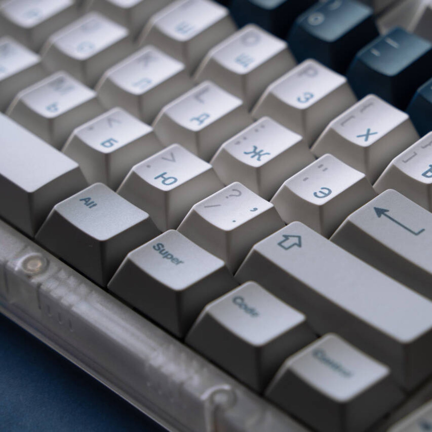 YMDK Prussian Blue Theme Full Set Keycaps 176 Keys Russian PBT Dye Sub Cherry Profile Keycap for Mechanical Keyboard