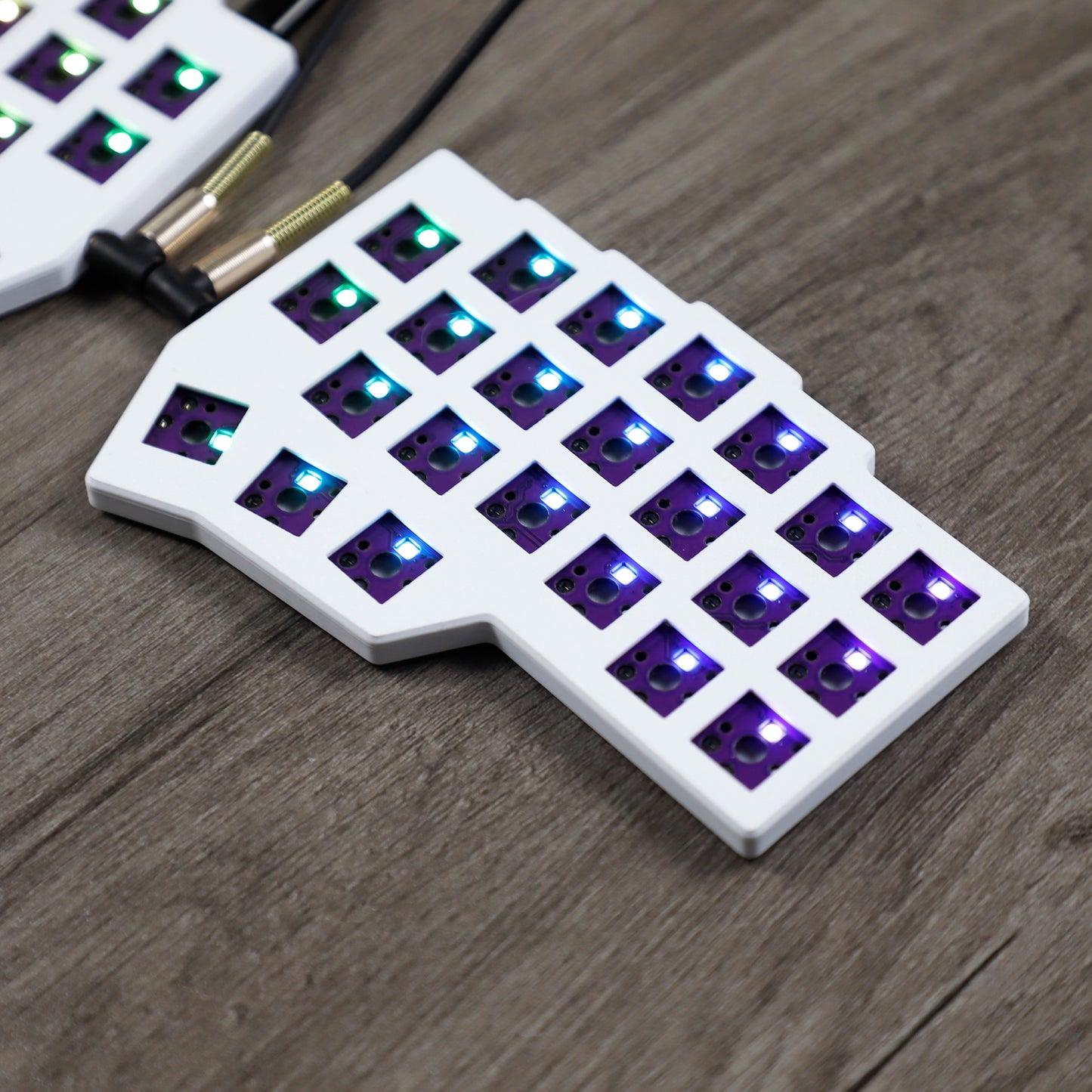 YMDK Low Profile Split Chocolate Keyboard Corne V4.1 Ergonomic 46 Keys Hotswappable 40% Layout 3D Print case RGB Vial Keyboard Kit