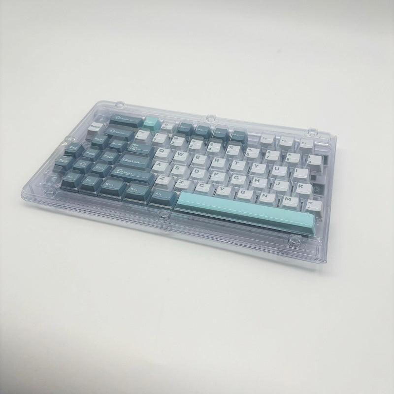 YMDK Cloud Lake Theme Keycaps 126 Keys Cherry Profile PBT Dye Sub Keycaps Custom Key Caps for MX Mechanical Keyboards