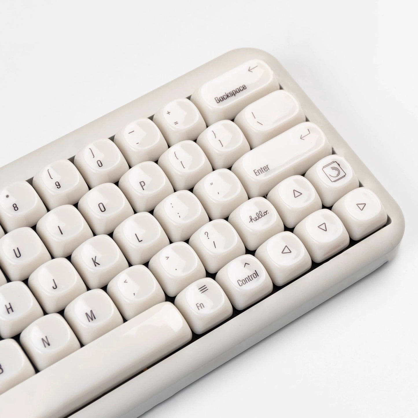 YMDK 136 Keys MAC Style Jade Ceramic Feel MOA Profile PC Material Top Print Keycaps for 61/68/87/98/104/108 MX Mechanical Keyboards