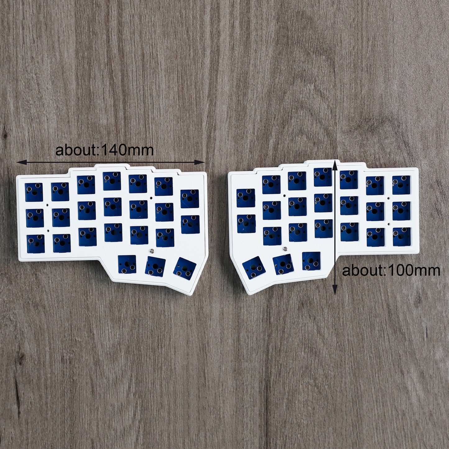 YMDK 2.4Ghz Wireless Split Keyboard Corne V4 46 Keys Ergonomic Hotswappable 40% Layout 3D PLA Vial All Key Programmable Mini Independent Gaming Keyboard Kit