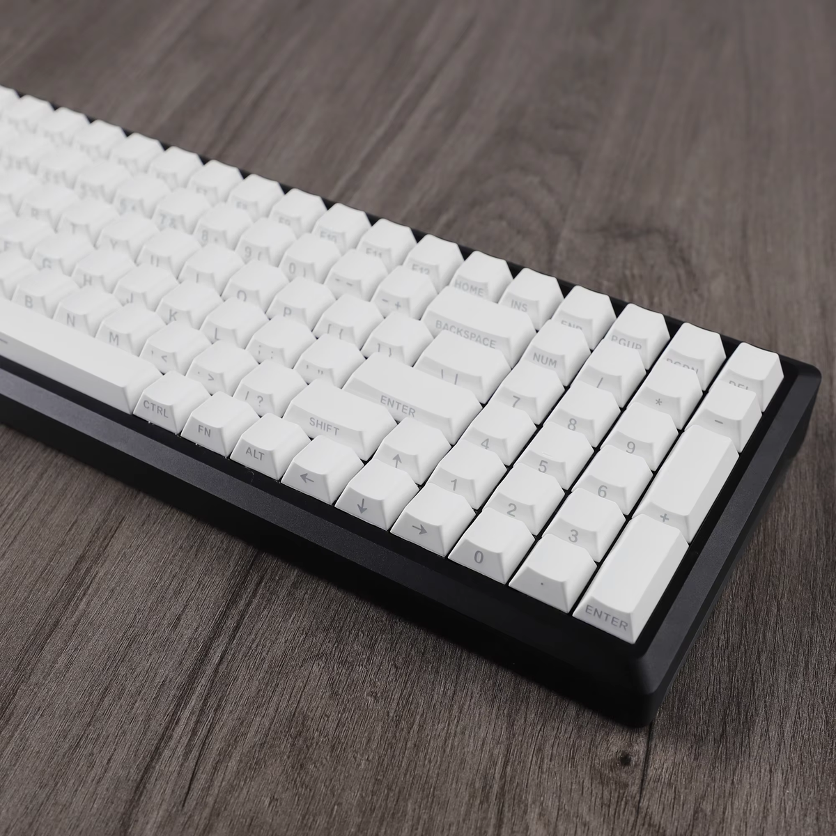 YMDK White Side-lit Shine Through Backlit 141 Keycap For South RGB Mechanical Keyboard(Cherry Profile PBT Double Shot)