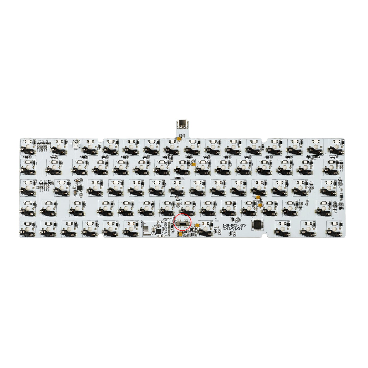 YMDK Meow68 keyboard Cat Custom Triple-Mode RGB Hot Swappable meow 68 Mechanical Keyboard Barebone(Support Macro Programmable Bluetooth&Wired&2.4G)