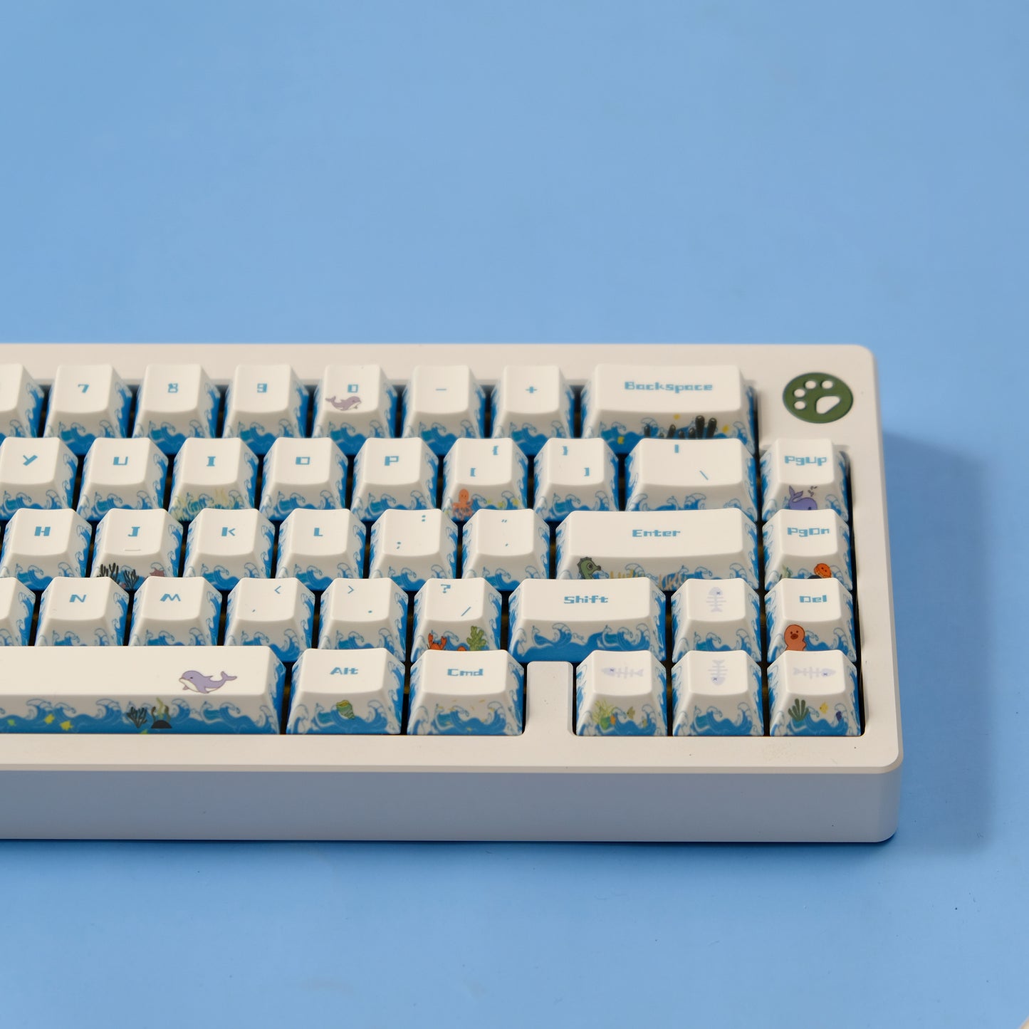 YMDK Deep Sea Party 143 Key Caps Creative Interesting Cute Keycaps PBT Dye Sub Custom Keycap for 75/87/98/104/108 MX Mechanical Keyboard