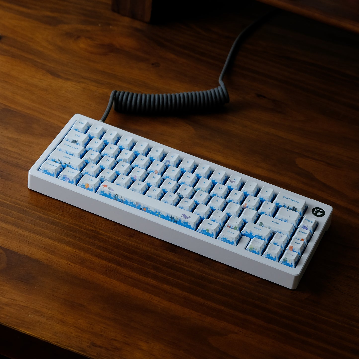 YMDK Deep Sea Party 143 Key Caps Creative Interesting Cute Keycaps PBT Dye Sub Custom Keycap for 75/87/98/104/108 MX Mechanical Keyboard