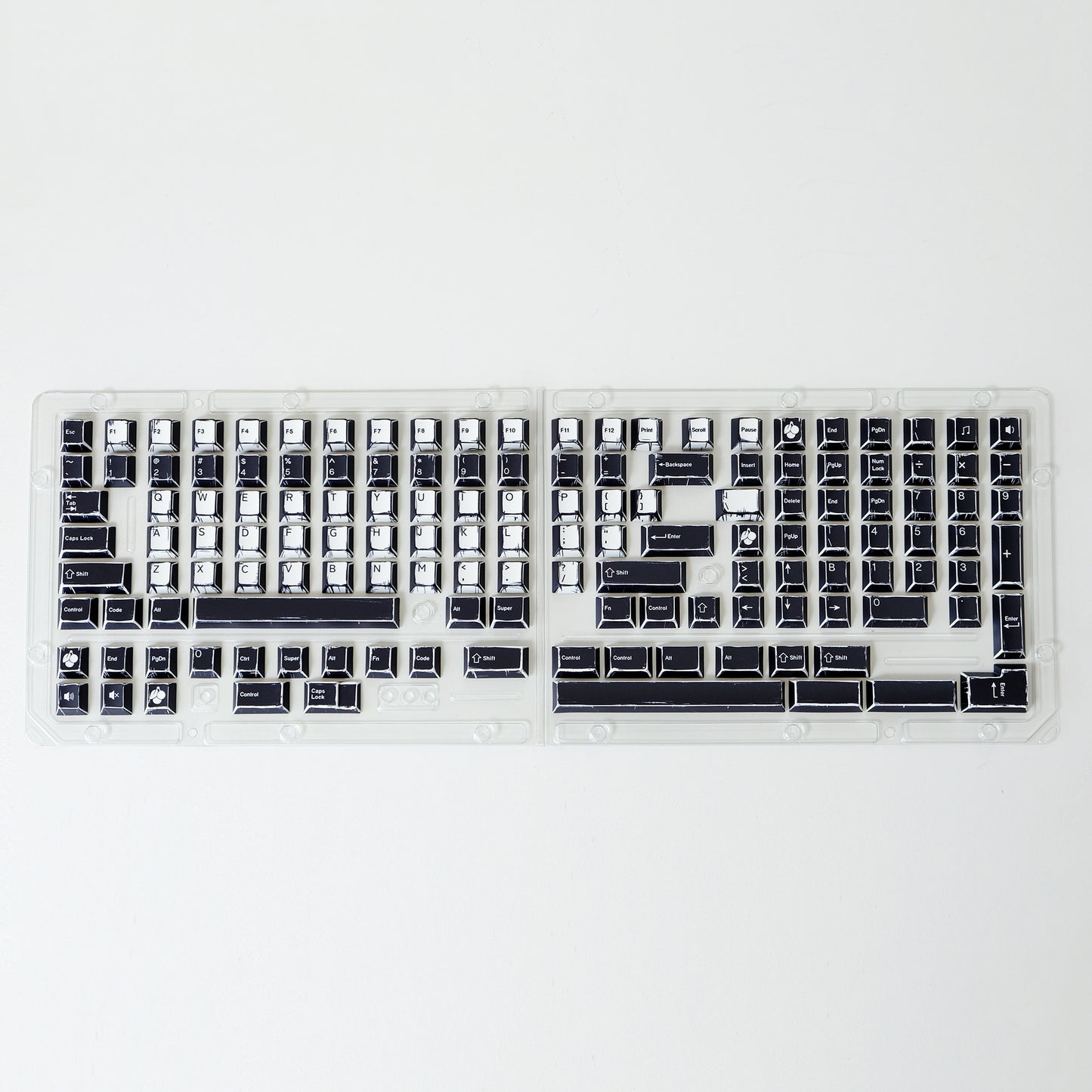 YMDK Black and White Comics Theme 141 keys PBT Keycap Top Print Dye Sub Cherry Profile Custom Keycaps for MX Mechanical Keyboard