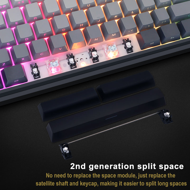 SKYLOONG GK104Pro Full-Size 3-Mode Wireless Mechanical Keyboard with 2.0 Screen 3 Knobs Hot-Swappable Side-Engraved PBT keycaps GK104 Pro Fully Assembly Keyboard
