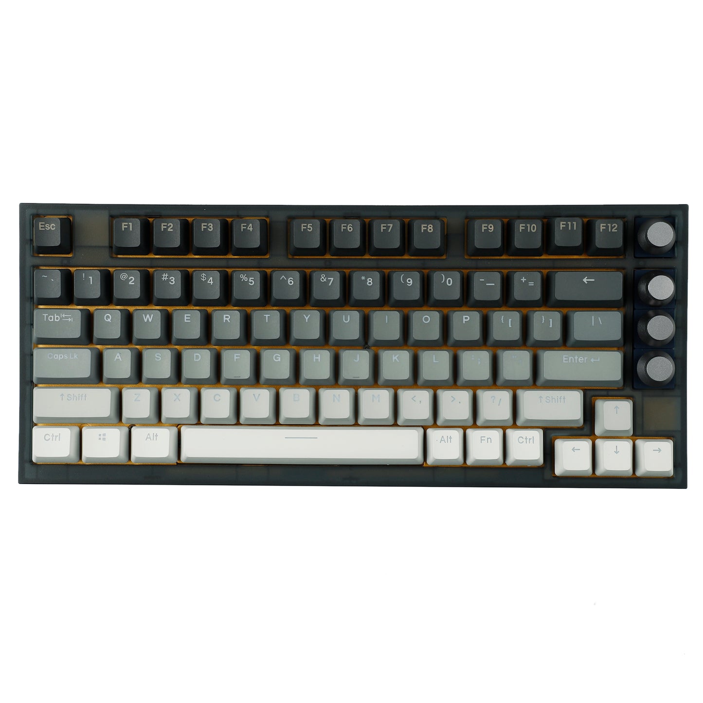GK75 Triple-Mode 4 Knobs Plastic Case Gasket RGB Hot Swappable Macro Programmable Bluetooth Wired 2.4G Mechanical Keyboard Barebone