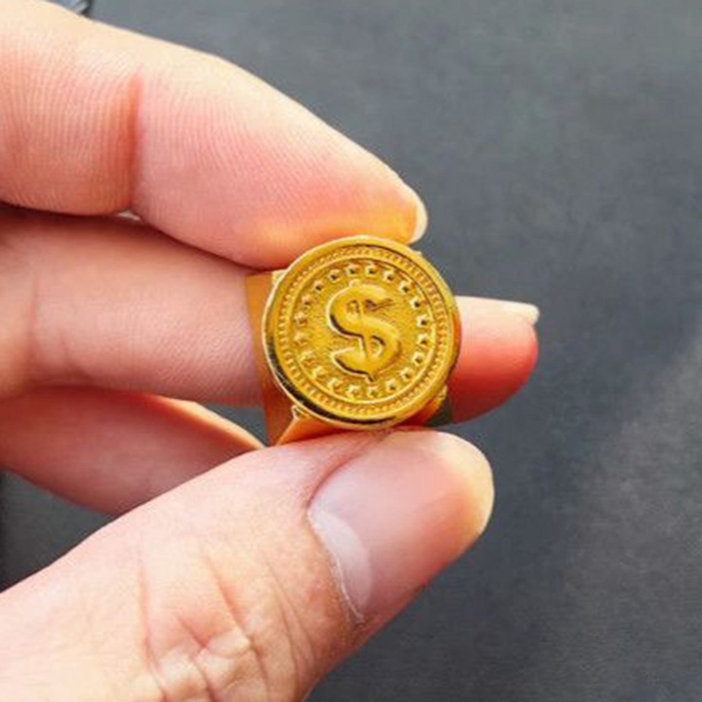 YMDK Gold Coin Dollar Theme Keycap Personalized Copper Esc Key 1u Keycaps for MX Mechanical Keyboards