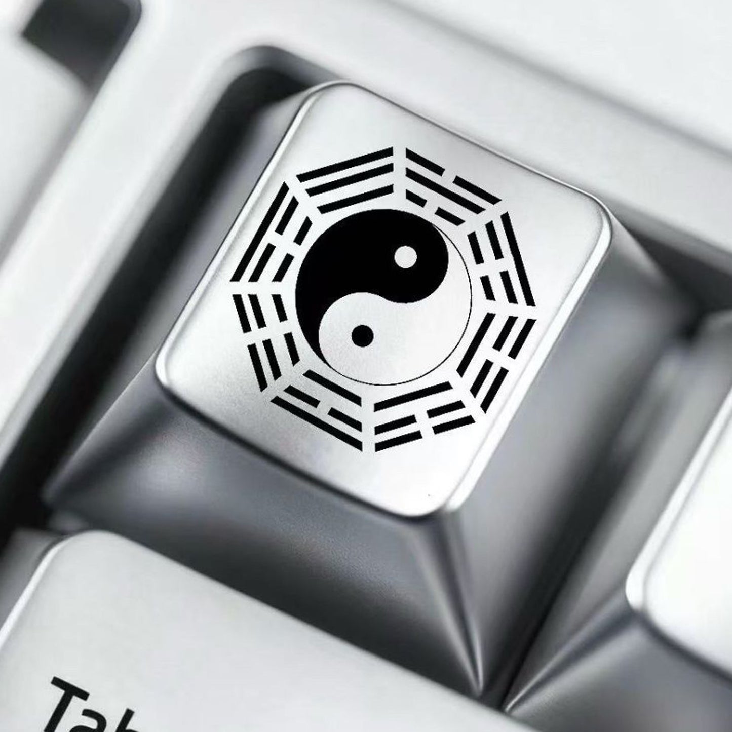 Traditional Chinese Bagua Pattern Metal Keycaps Cool R4 1u Esc Key Personalized Keycap for MX Mechanical Keyboards
