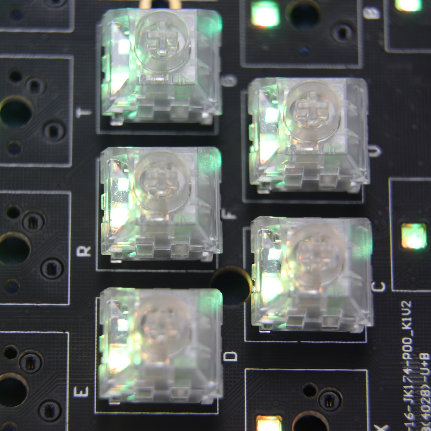 Kailh Box Jellyfish Switches(RGB SMD Linear 60g/5pin Self lubricating Transparent)