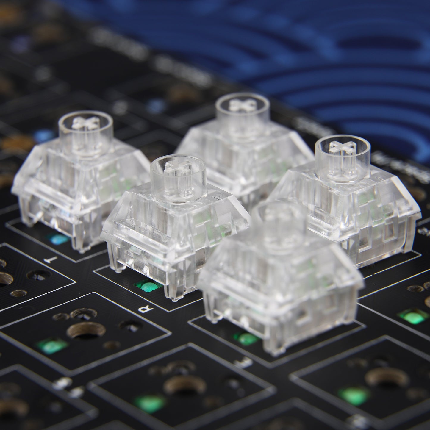 Kailh Box Jellyfish Switches(RGB SMD Linear 60g/5pin Self lubricating Transparent)