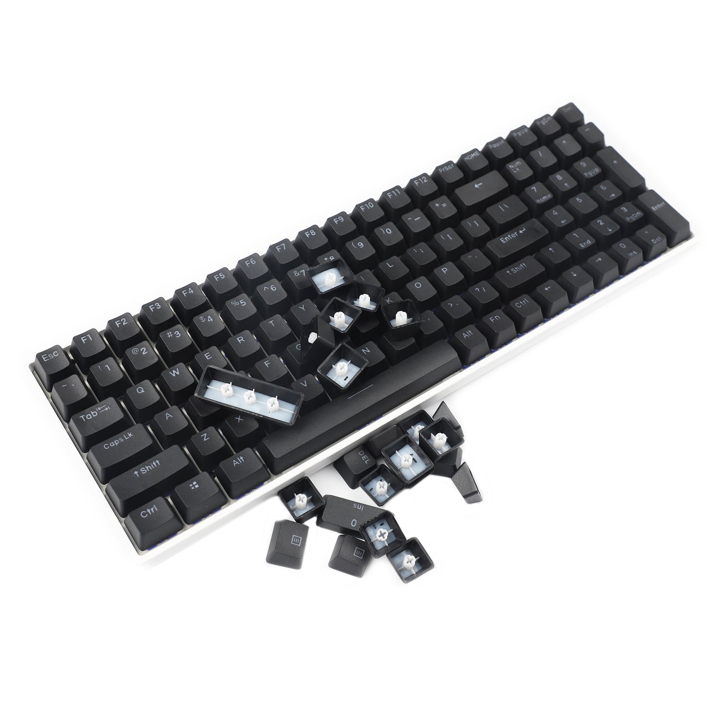 YMDK Black Backlit 122 Keycaps(Double Shot OEM Profile)