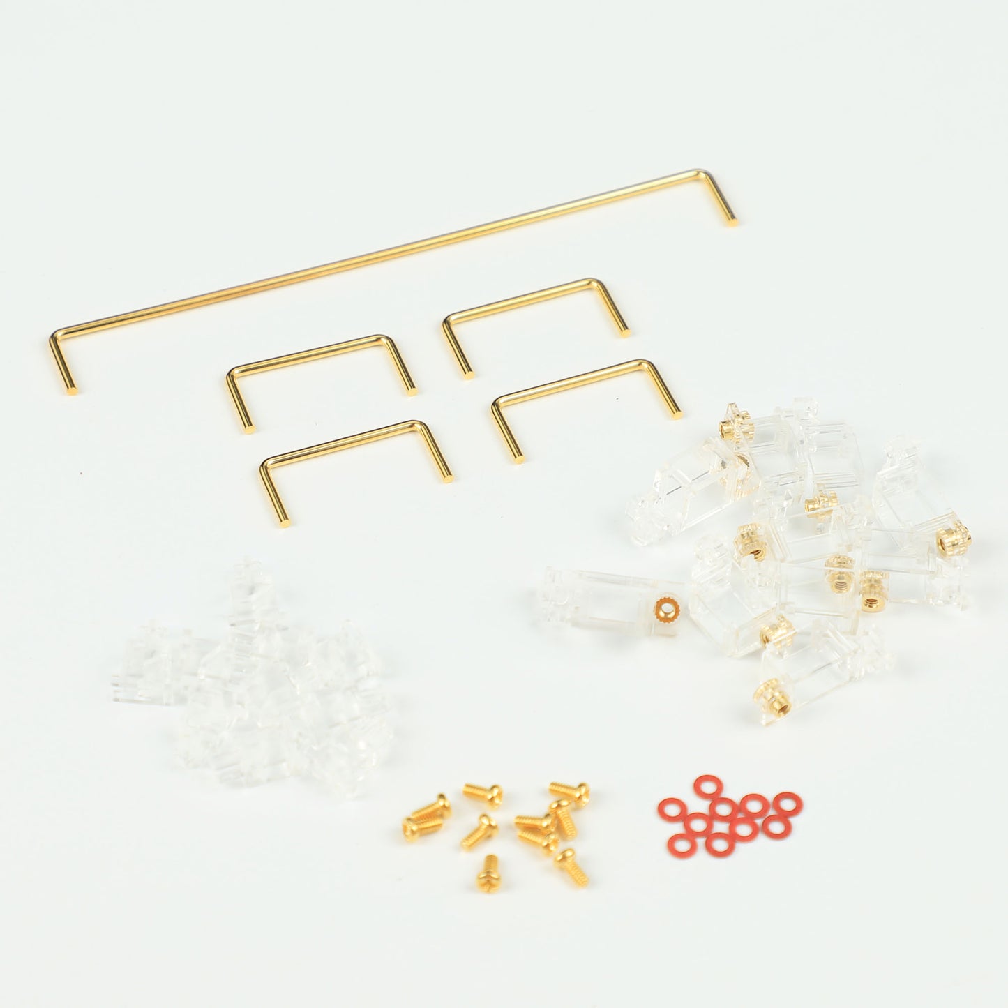JWK DK V2 PCB Screw-in Stabilizers(Gold Wire Clear Or Black-Clear/Special Design No Dropping Wire)
