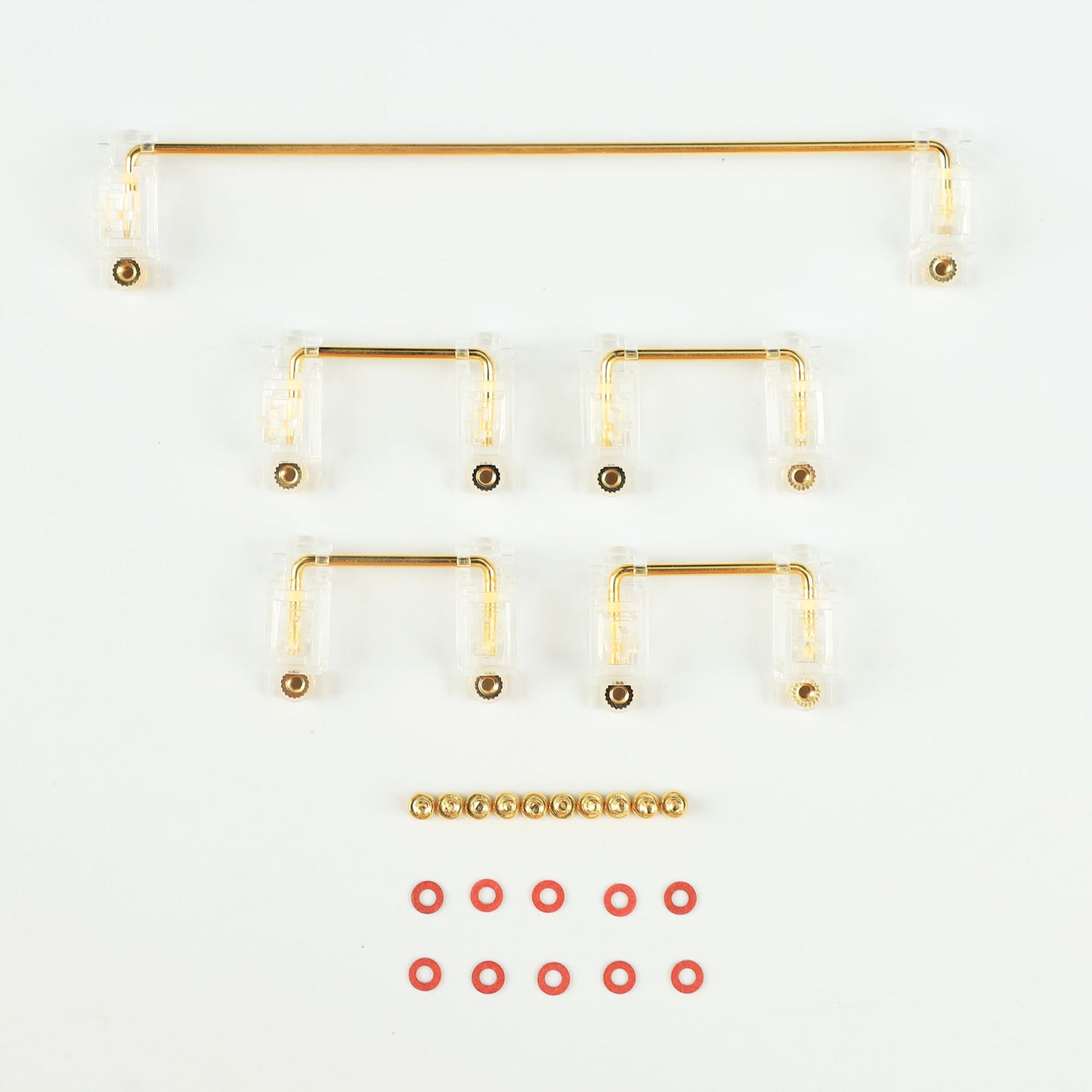 JWK DK V2 PCB Screw-in Stabilizers(Gold Wire Clear Or Black-Clear/Special Design No Dropping Wire)