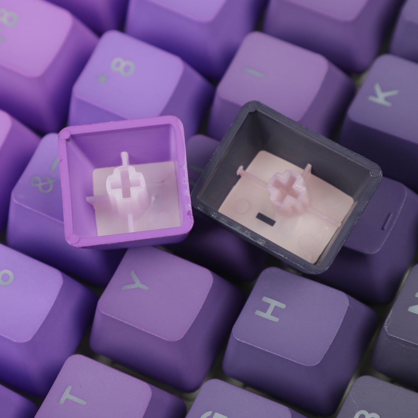 YMDK Purple Gradient 122 Backlit Keycaps(Double Shot OEM Profile/104 87 84 68 Using)