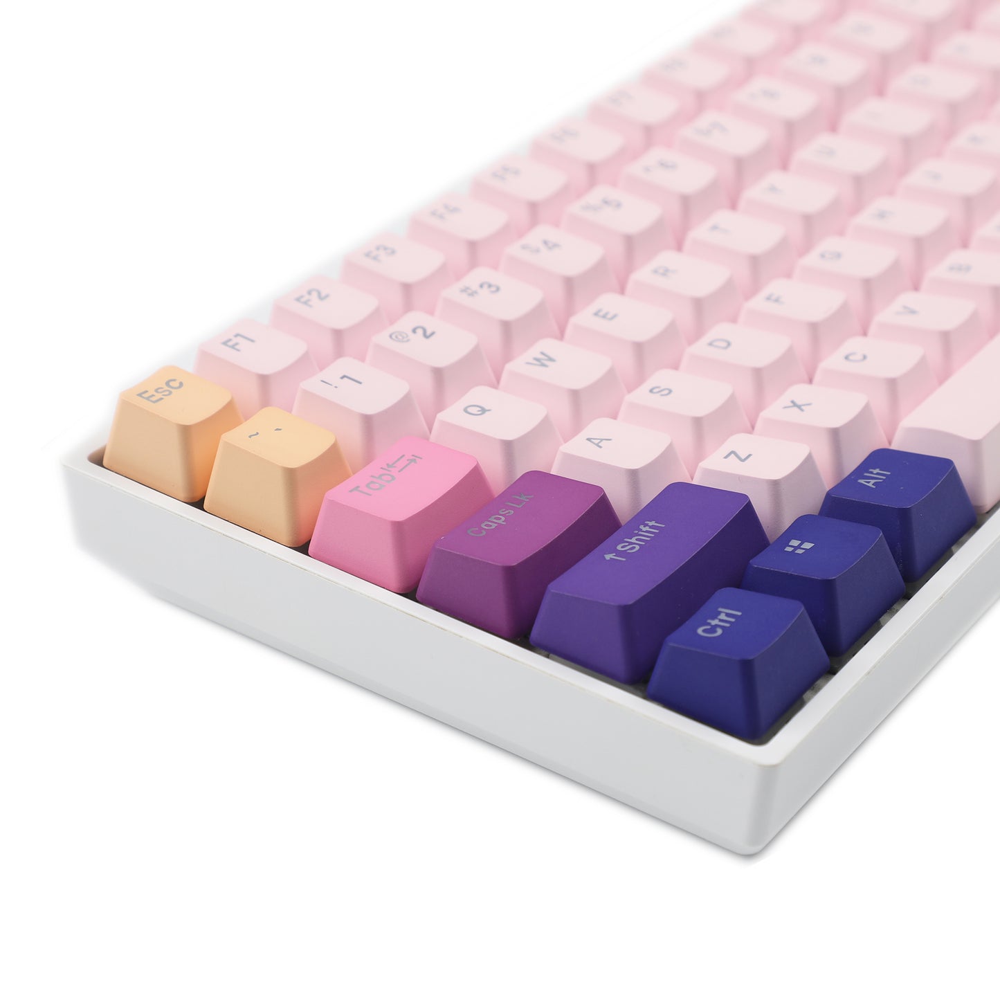 YMDK Lavender 122 Backlit Keycaps(Double Shot OEM Profile/104 87 84 68 Using)