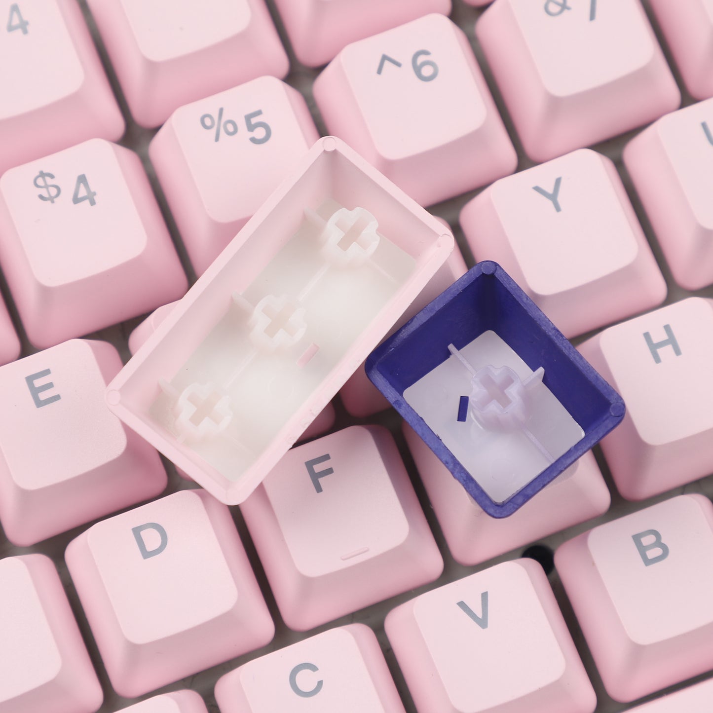 YMDK Lavender 122 Backlit Keycaps(Double Shot OEM Profile/104 87 84 68 Using)