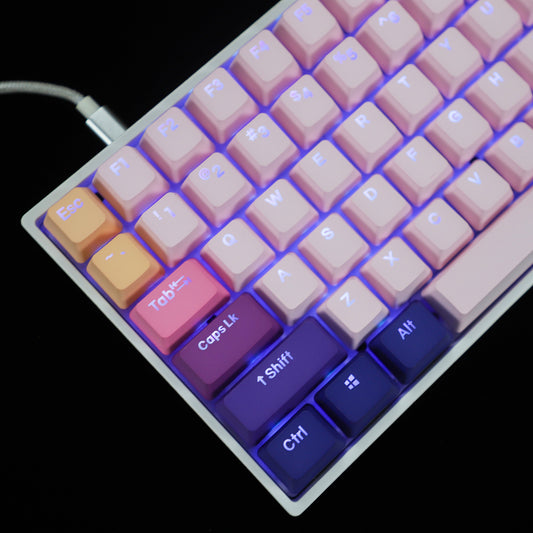 YMDK Lavender 122 Backlit Keycaps(Double Shot OEM Profile/104 87 84 68 Using)